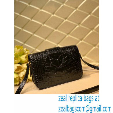 Louis Vuitton LV Pont 9 Bag N98478 Croco Pattern Black 2020