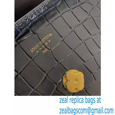 Louis Vuitton LV Pont 9 Bag N98478 Croco Pattern Black 2020