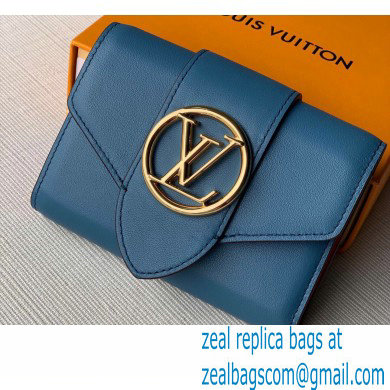 Louis Vuitton LV Pont 9 Compact Wallet M69393 Bleu Minuit deep Blue 2020 - Click Image to Close