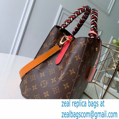 Louis Vuitton Monogram Canvas Montaigne MM Bag Braided Handle M44672 Pink/Yellow 2020 - Click Image to Close