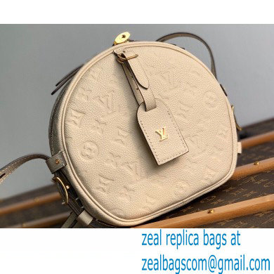 Louis Vuitton Monogram Empreinte Boite Chapeau Souple MM Bag M45276 Creme 2020