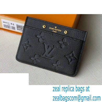 Louis Vuitton Monogram Empreinte Card Holder M69171 Black 2020
