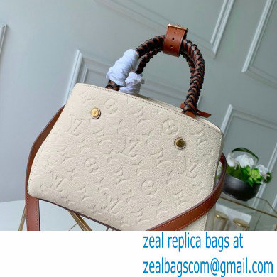 Louis Vuitton Monogram Empreinte Montaigne BB Bag Braided Handle Creme Beige and Caramel 2020