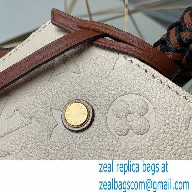 Louis Vuitton Monogram Empreinte Montaigne MM Bag Braided Handle M53939 Creme Beige and Caramel 2020 - Click Image to Close