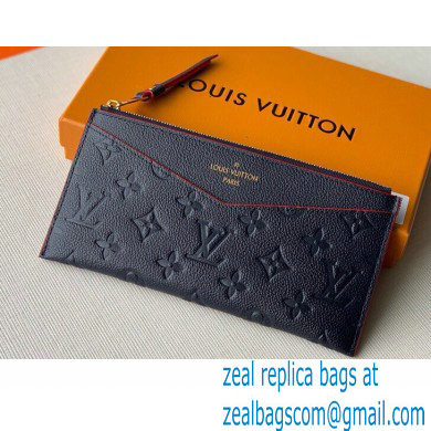 Louis Vuitton Monogram Empreinte Pochette Melanie BB Pouch Clutch Bag M68713 Marine Rouge 2020 - Click Image to Close