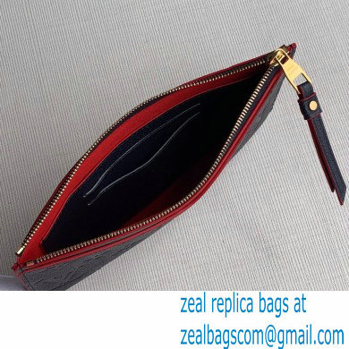 Louis Vuitton Monogram Empreinte Pochette Melanie BB Pouch Clutch Bag M68713 Marine Rouge 2020