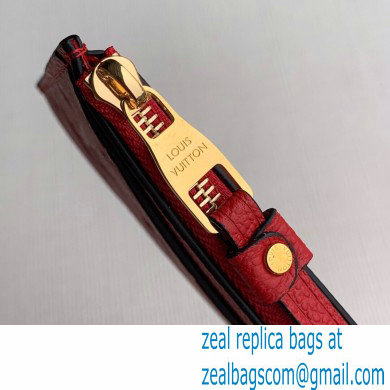 Louis Vuitton Monogram Empreinte Pochette Melanie BB Pouch Clutch Bag Red 2020