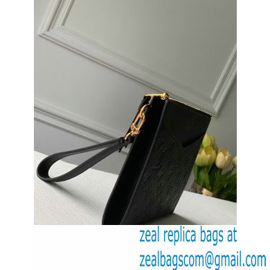 Louis Vuitton Monogram Empreinte Pochette Melanie MM Pouch Clutch Bag M68705 Black 2020