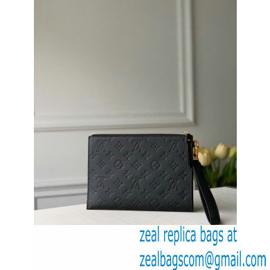 Louis Vuitton Monogram Empreinte Pochette Melanie MM Pouch Clutch Bag M68705 Black 2020