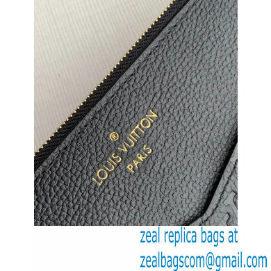 Louis Vuitton Monogram Empreinte Pochette Melanie MM Pouch Clutch Bag M68705 Black 2020
