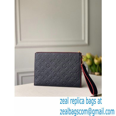 Louis Vuitton Monogram Empreinte Pochette Melanie MM Pouch Clutch Bag M68706 Marine Rouge 2020
