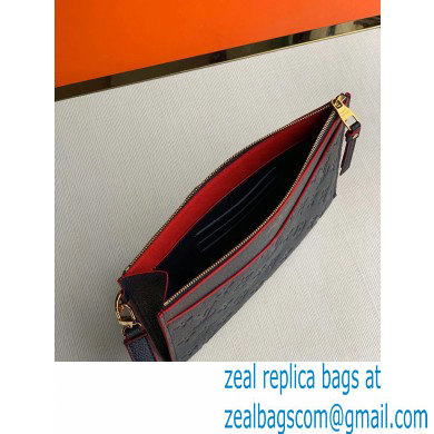 Louis Vuitton Monogram Empreinte Pochette Melanie MM Pouch Clutch Bag M68706 Marine Rouge 2020