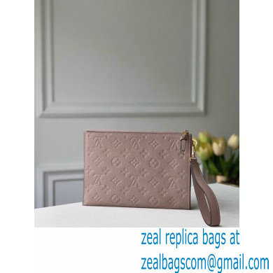 Louis Vuitton Monogram Empreinte Pochette Melanie MM Pouch Clutch Bag M68707 Tourterelle Beige 2020