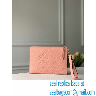 Louis Vuitton Monogram Empreinte Pochette Melanie MM Pouch Clutch Bag Pink 2020