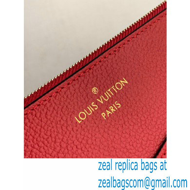 Louis Vuitton Monogram Empreinte Pochette Melanie MM Pouch Clutch Bag Red 2020