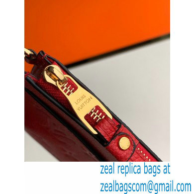 Louis Vuitton Monogram Empreinte Pochette Melanie MM Pouch Clutch Bag Red 2020 - Click Image to Close