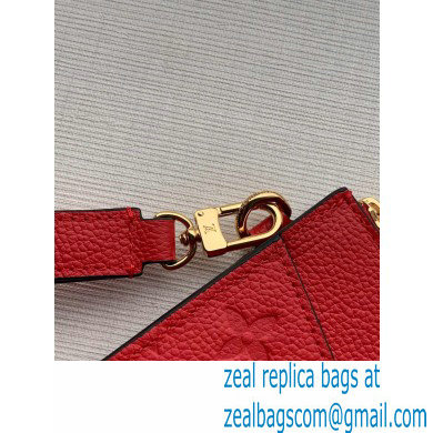 Louis Vuitton Monogram Empreinte Pochette Melanie MM Pouch Clutch Bag Red 2020