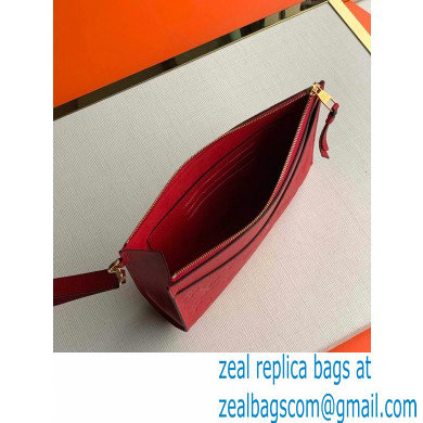 Louis Vuitton Monogram Empreinte Pochette Melanie MM Pouch Clutch Bag Red 2020