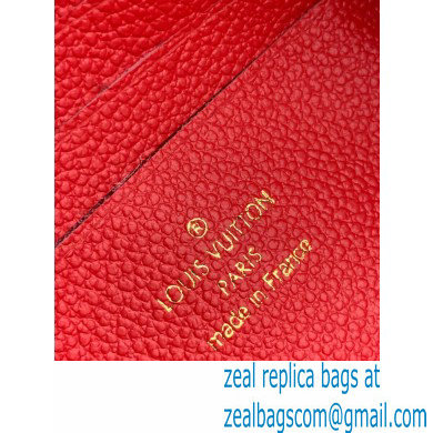 Louis Vuitton Monogram Empreinte Pochette Melanie MM Pouch Clutch Bag Red 2020