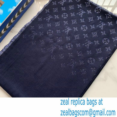 Louis Vuitton Pied-De-Poule Stole Scarf 200x70cm M76244 Blue 2020