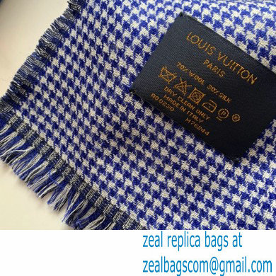 Louis Vuitton Pied-De-Poule Stole Scarf 200x70cm M76244 Blue 2020