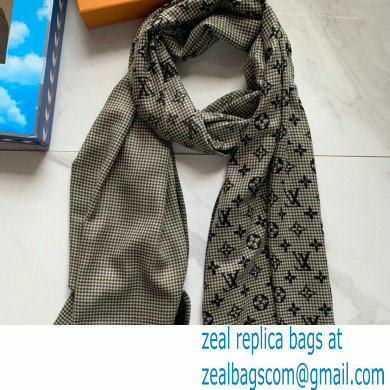 Louis Vuitton Pied-De-Poule Stole Scarf 200x70cm M76512 Gris 2020