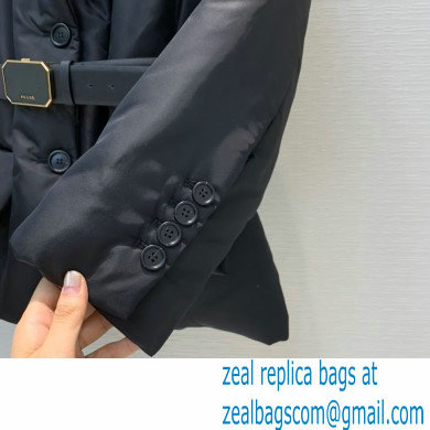PRADA BLACK DOWN JACKET WITH A BELT WINTER 2020 - Click Image to Close