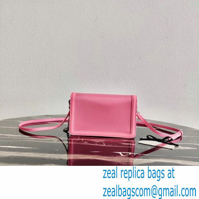 Prada Chain Handle Nylon and Leather Mini Bag 1BP019 Pink 2020