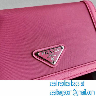 Prada Chain Handle Nylon and Leather Mini Bag 1BP019 Pink 2020