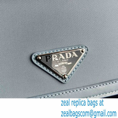 Prada Chain Handle Nylon and Leather Mini Bag 1BP019 Sky Blue 2020