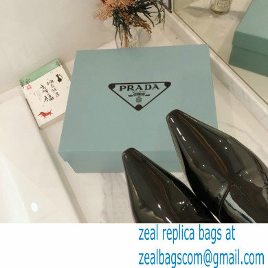 Prada Heel 6cm Glossy Patent Leather Booties Black 2020 - Click Image to Close