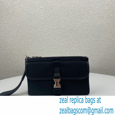 Prada Nylon Pouch Clutch Bag 2VH011 Black 2020 - Click Image to Close