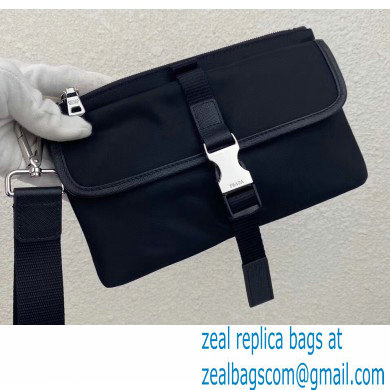 Prada Nylon Pouch Clutch Bag 2VH011 Black 2020 - Click Image to Close