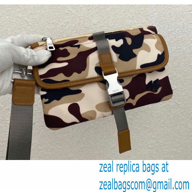 Prada Nylon Pouch Clutch Bag 2VH011 Camo 2020