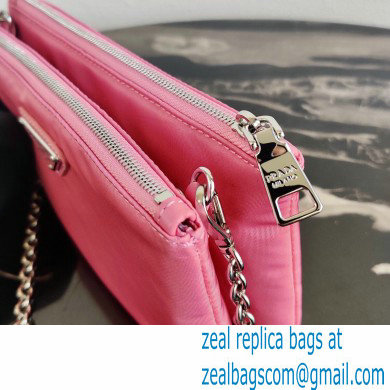 Prada Padded Nylon Mini Bag with Chain Strap 1BP044 Pink 2020