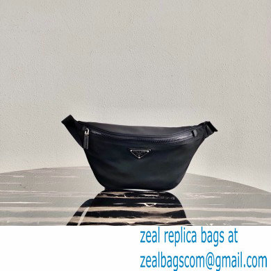 Prada Re-Nylon and Saffiano Leather Belt Bag 2VL033 Black 2020 - Click Image to Close