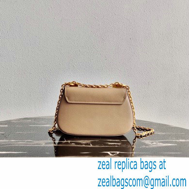 Prada Saffiano Leather Shoulder Bag 1BD275 Beige 2020