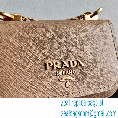 Prada Saffiano Leather Shoulder Bag 1BD275 Beige 2020