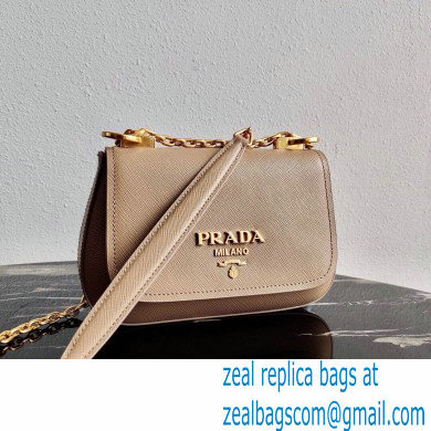 Prada Saffiano Leather Shoulder Bag 1BD275 Beige 2020