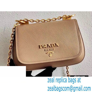 Prada Saffiano Leather Shoulder Bag 1BD275 Beige 2020