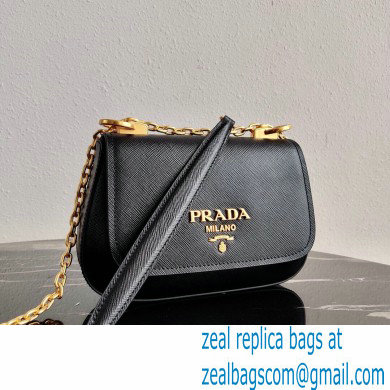 Prada Saffiano Leather Shoulder Bag 1BD275 Black 2020 - Click Image to Close