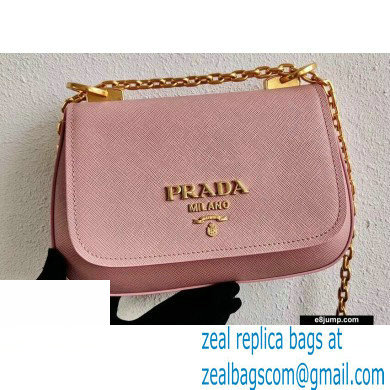 Prada Saffiano Leather Shoulder Bag 1BD275 Pink 2020