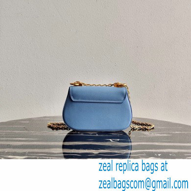 Prada Saffiano Leather Shoulder Bag 1BD275 Sky Blue 2020 - Click Image to Close