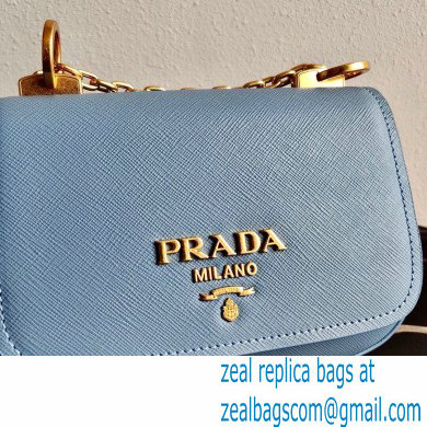 Prada Saffiano Leather Shoulder Bag 1BD275 Sky Blue 2020