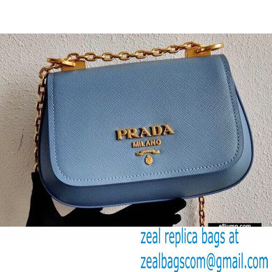 Prada Saffiano Leather Shoulder Bag 1BD275 Sky Blue 2020 - Click Image to Close