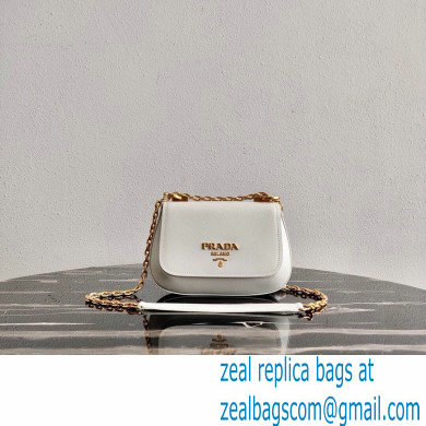 Prada Saffiano Leather Shoulder Bag 1BD275 White 2020