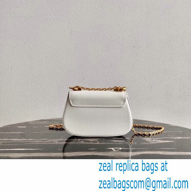 Prada Saffiano Leather Shoulder Bag 1BD275 White 2020 - Click Image to Close