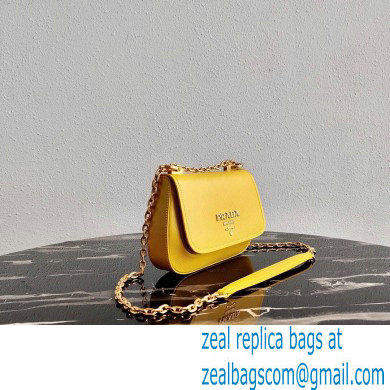 Prada Saffiano Leather Shoulder Bag 1BD275 Yellow 2020 - Click Image to Close
