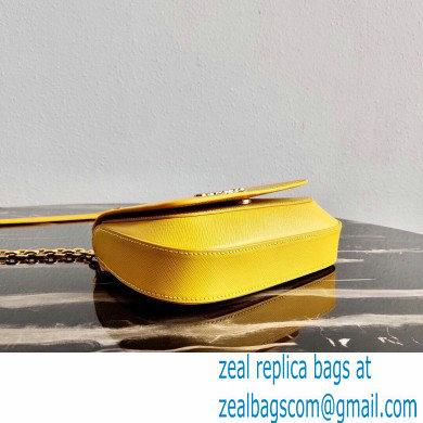 Prada Saffiano Leather Shoulder Bag 1BD275 Yellow 2020