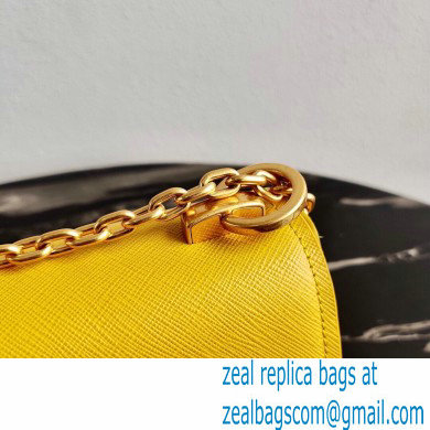 Prada Saffiano Leather Shoulder Bag 1BD275 Yellow 2020 - Click Image to Close